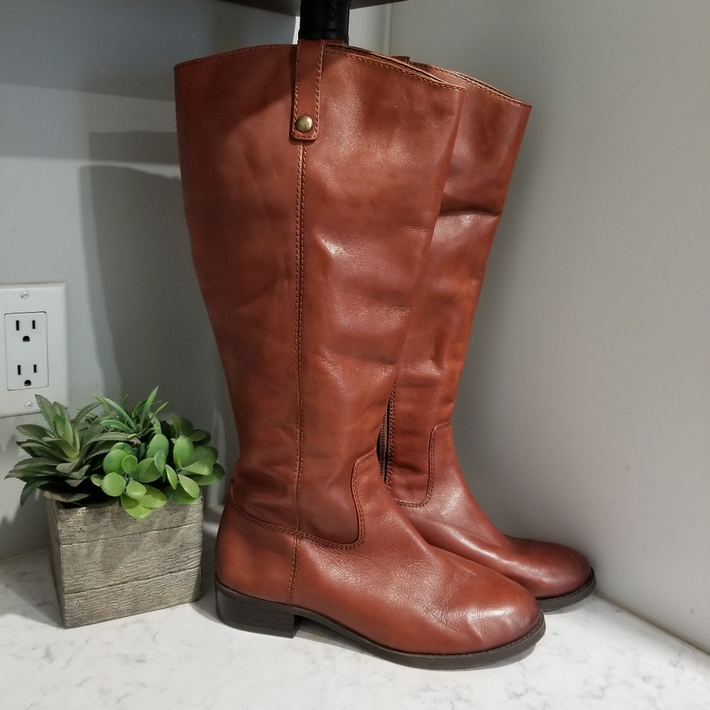 👢 GENUINE LEATHER KNEE HIGH BOOTS